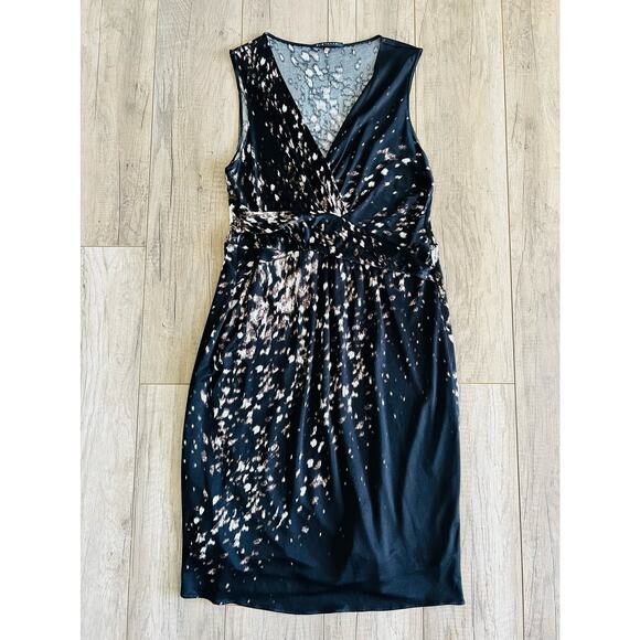 Elie Tahari Women’s Dress Medium Wrap Monochrome Confetti - Picture 1 of 4